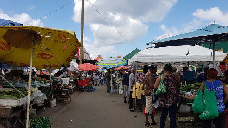 Markt in Castries der Hauptstadt von St. Lucia