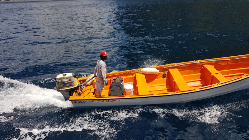 Ivan unser Boatboy bei den Pitons und in Soufrière