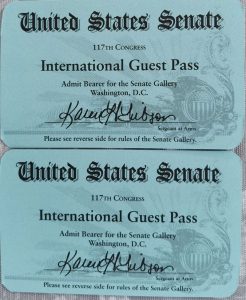 Guest Pass to visit the Senate