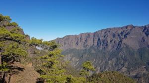 Blick vom Pico Bejenada auf die Caldera de Taburiente